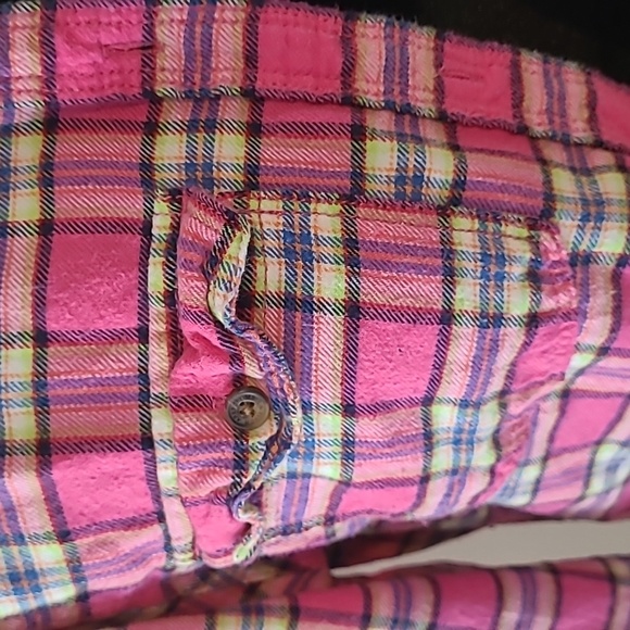 Abercrombie And Fitch Plaid Pink Women's Shirt Vintage  Size M - Picture 5 of 7